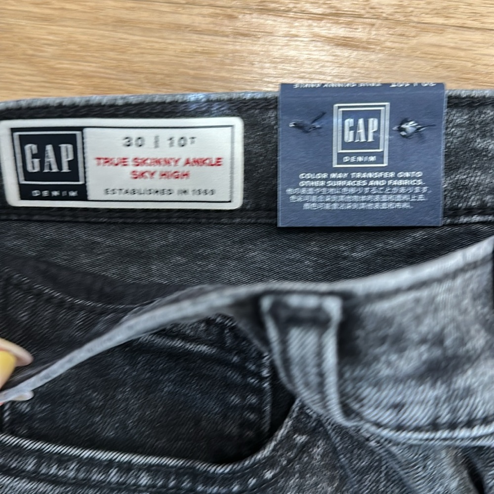 GAP Sky High True Skinny Jeans in Dark Gray TALL - Picture 8 of 8